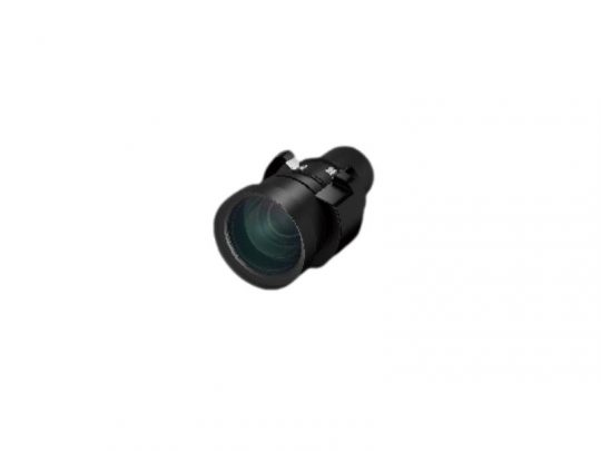Black camera lens with a wide front glass element, viewed at an angle on a plain white background. The product shown is likely a professional DSLR or mirrorless camera lens, featuring sleek metal and plastic construction ideal for photography enthusiasts and professionals.