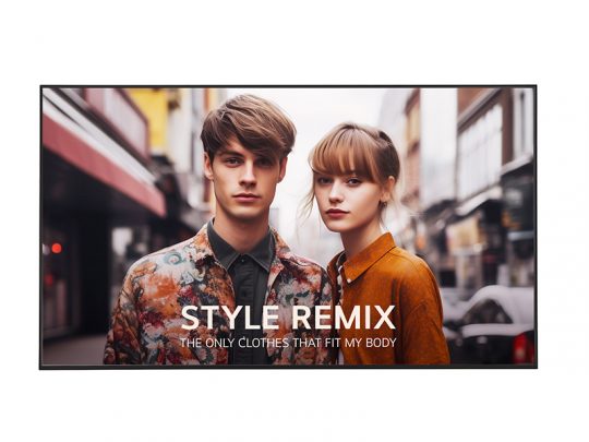 Two stylish young adults pose together on a city street, showcasing trendy outfits from the STYLE REMIX clothing line. Bold text on the image reads, STYLE REMIX: THE ONLY CLOTHES THAT FIT MY BODY. Perfect for fashion lovers seeking modern, body-inclusive apparel.