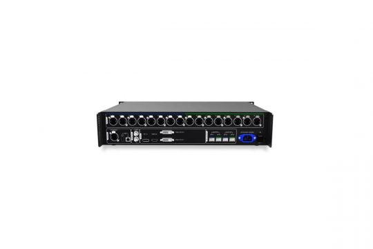 NovaStar MCTRL4K LED Controller (new) – black rack-mount unit shown from the rear with multiple input/output ports including XLR, USB, network interfaces, and a power switch; product is set against a white background.