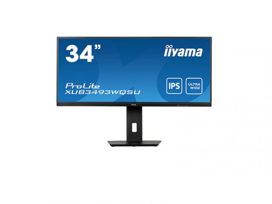 Das Bild zeigt einen Bildschirm. iiyama XUB3493WQSU-B5 - Produktbild. 